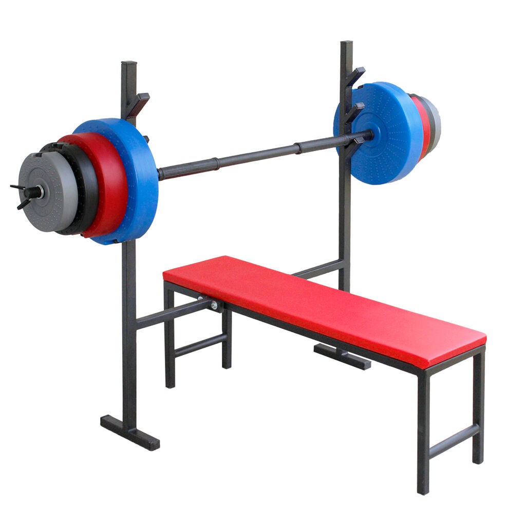 Iron Sport Benč klupa i tegovi Leon 67kg + šipka