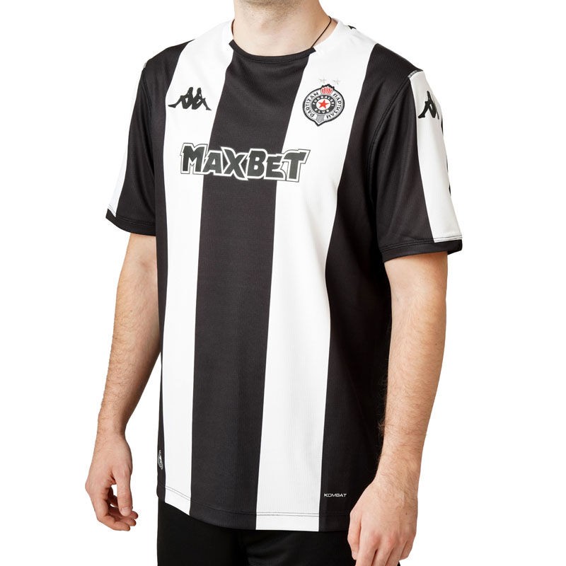 Kappa Muški dres Kombat 2026 Home Partizan, Crno-beli