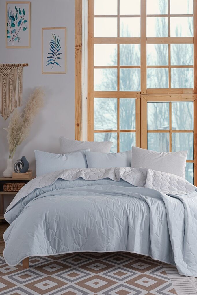 L'essentiel Maison Komplet posteljine Solid, 200x220, Sivi