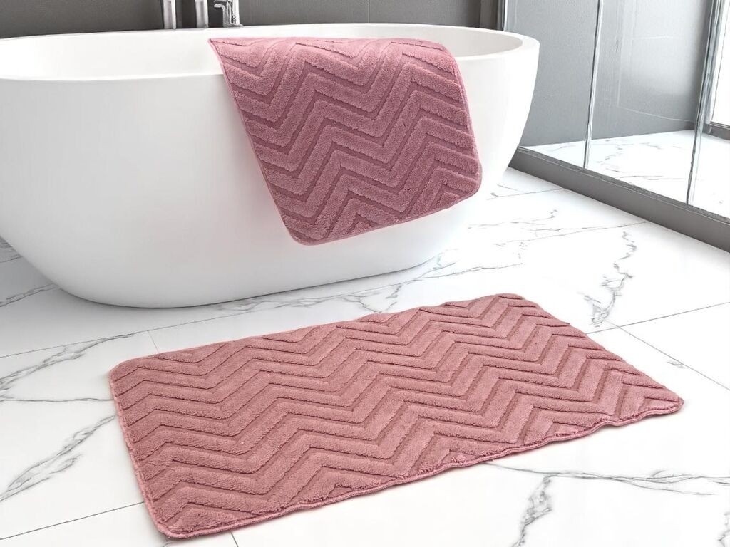 Viktorija Dvodelni set prostirki za kupatilo, Cik-cak dizajn A3