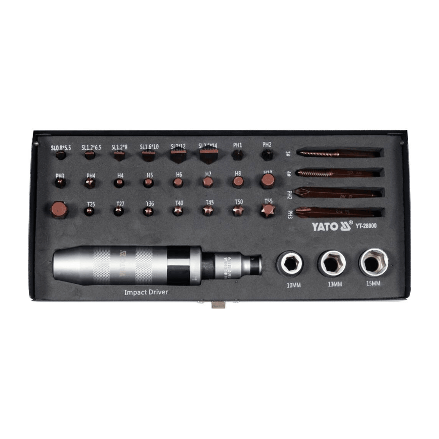 YATO Garnitura bitova za udarni odvijač, 32 dela