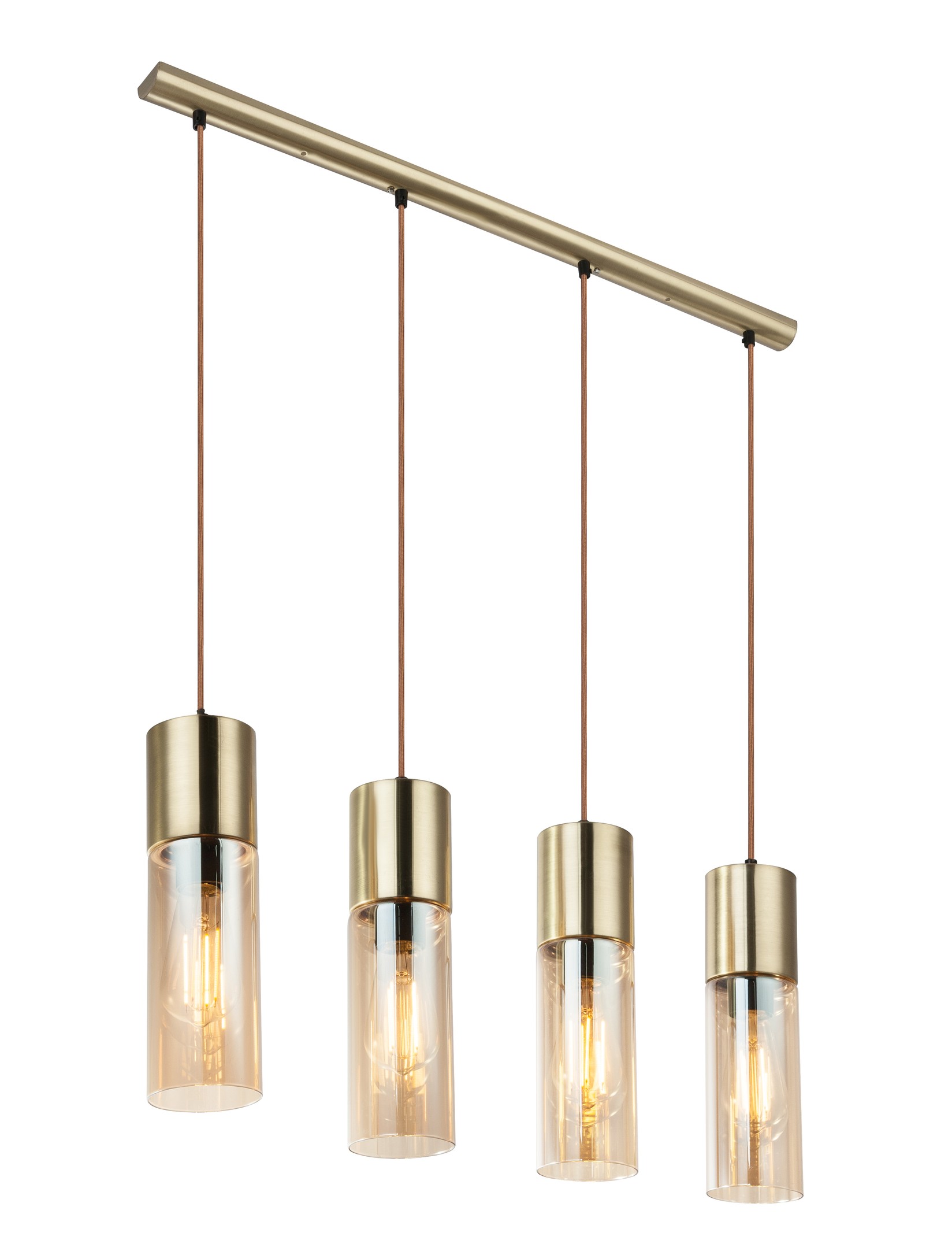 Viseća lampa od mesinga, 4x E27