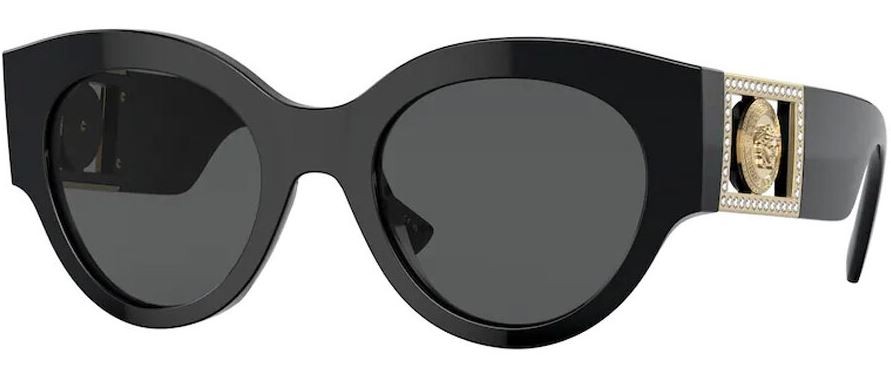 VERSACE Ženske naočare za sunce 0VE4438B GB1/87 52, Crne