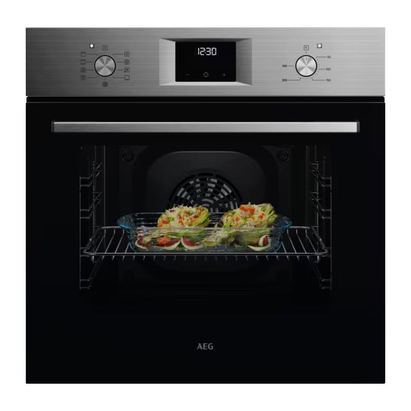 AEG Ugradna rerna OU5AB21CM, 65 l, Vodena para, Sivo-crna