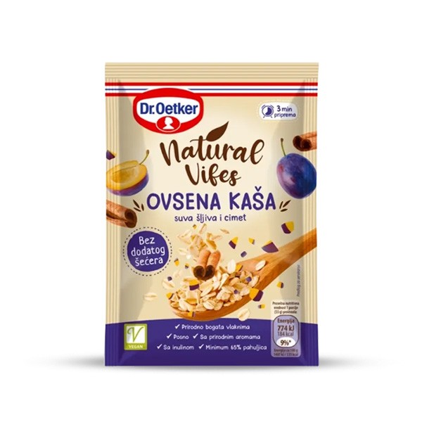 Dr.Oetker Ovsena kaša Natural Vibes, Sa šljivom i cimetom, 55g