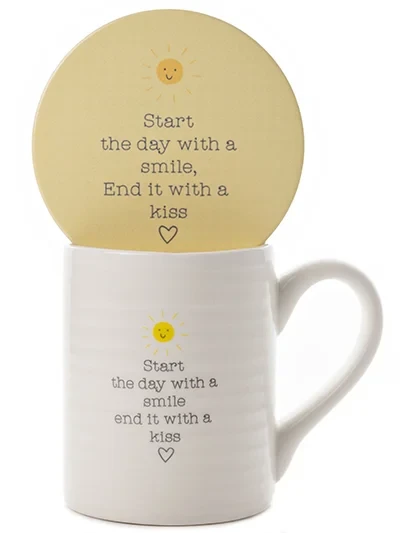 Widdop & Co. Set Šolja i podmetač Love Life, Love Start The Day