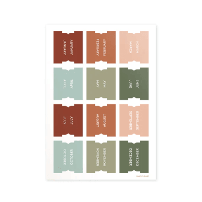 Tabovi za planer Rustic Bloom