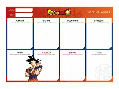 Grupo Erik Editores S. L. Stoni planer A4, Dragon Ball, Weekly