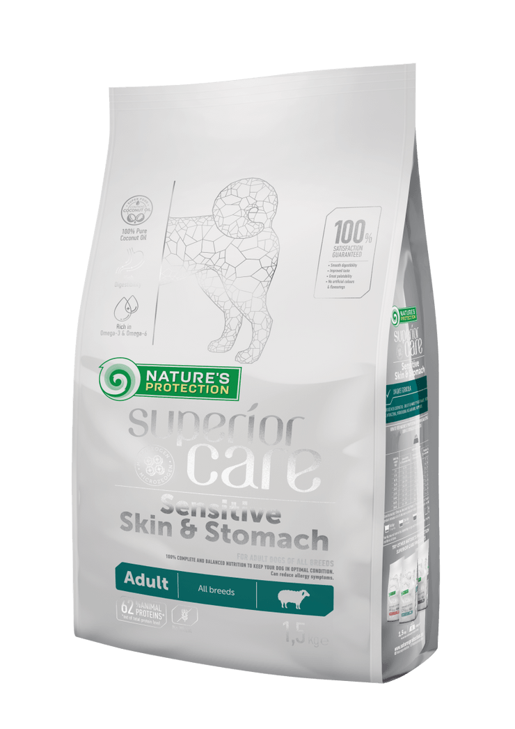 NATURE'S PROTECTION Hrana za pse sa osetljivim digestivnim traktom i kožom, 1.5kg