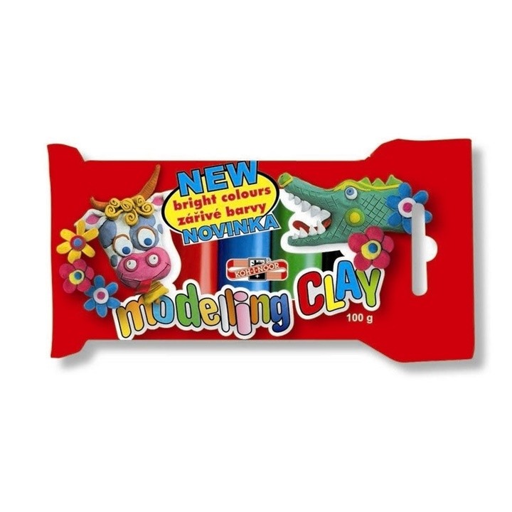 KOH-I-NOOR Plastelin, 5 boja, 100 g, Šareni