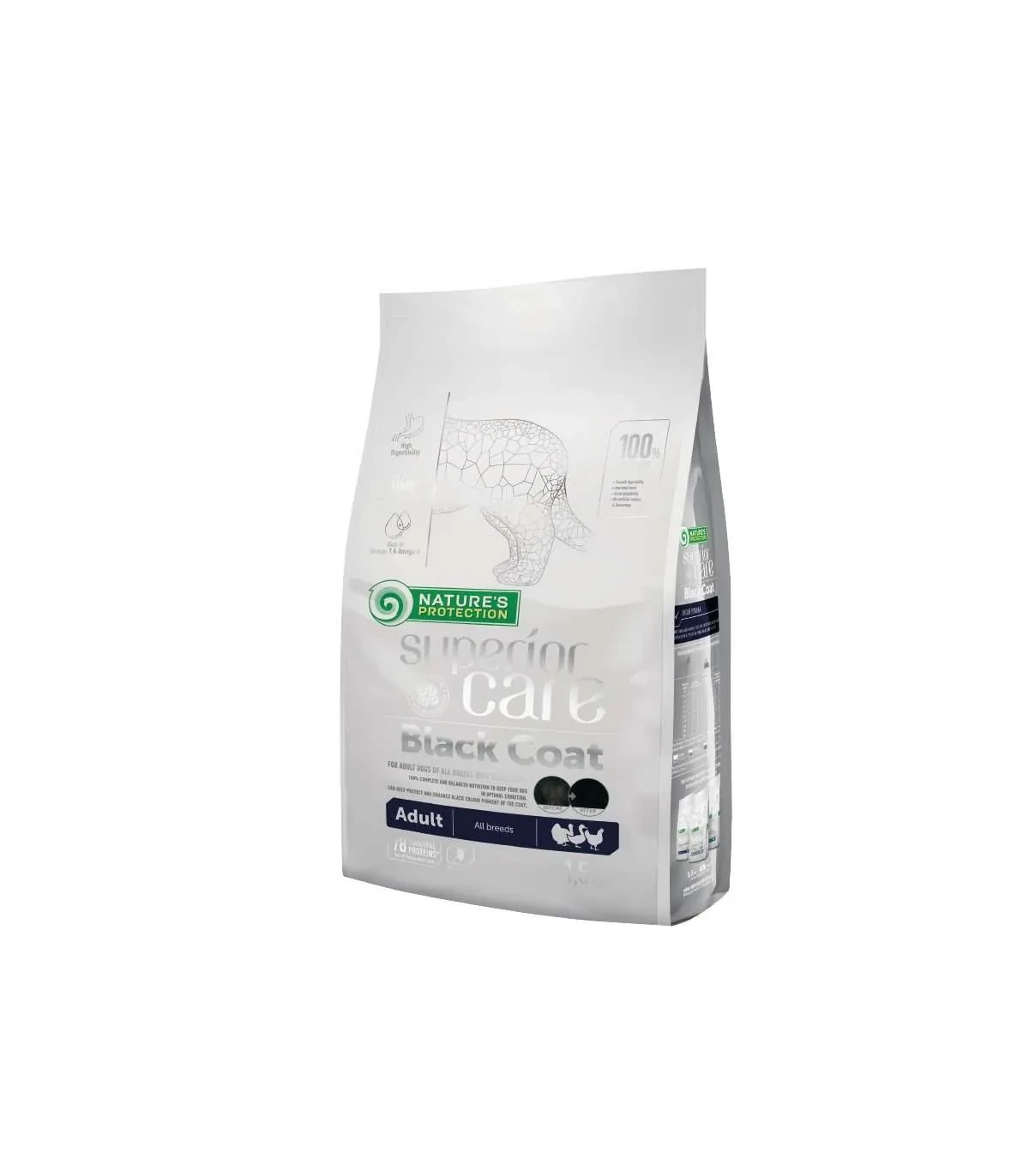 NATURE'S PROTECTION Hrana za pse Black Coat, 10kg