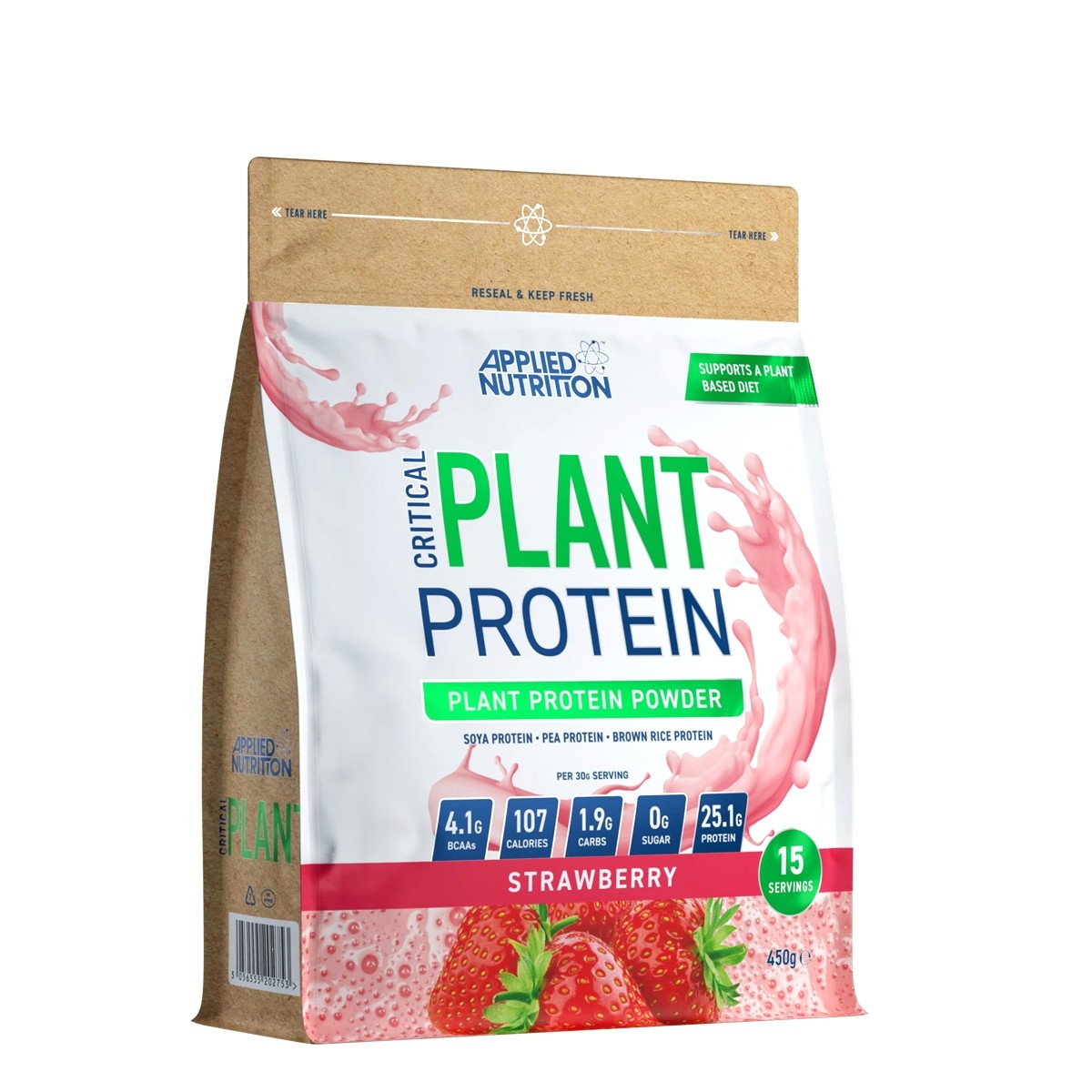 APPLIED NUTRITION Veganski protein Critical Plant, Jagoda, 450g