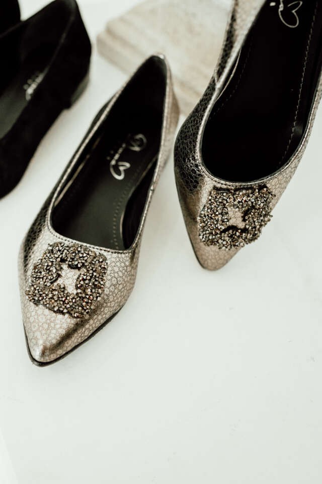 Ženske baletanke Mina, Srebrne boje