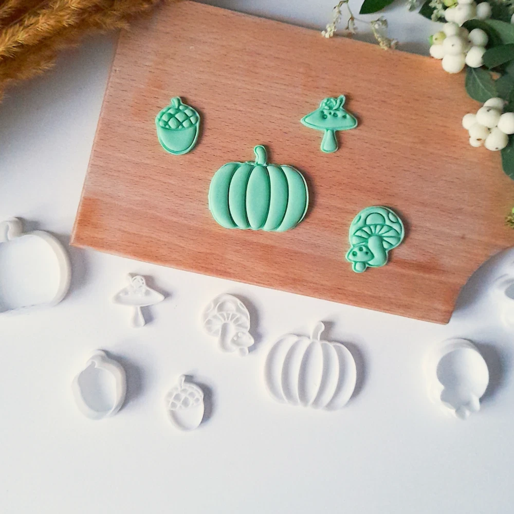 KREATIVNI SLATKIŠI Jesenji set modlica za izradu kolača, 4 komada, Beli