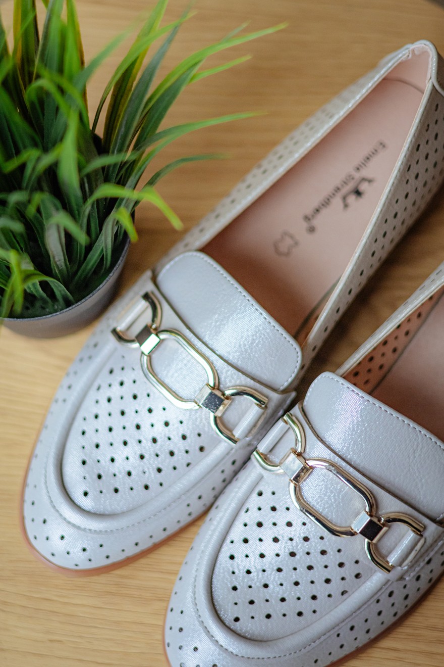 Ženske mokasine Lena, Bež