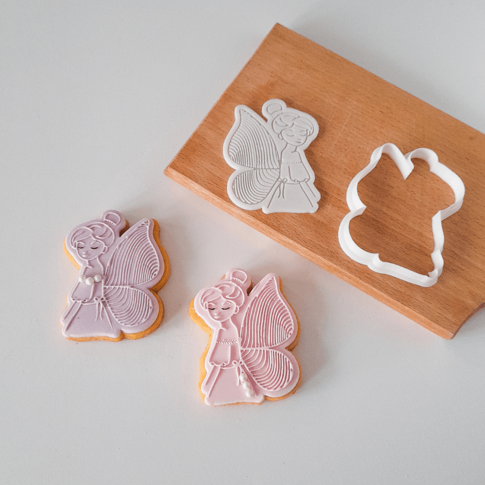 KREATIVNI SLATKIŠI Modla za kolače Vila reljefna, 10 cm, Bela