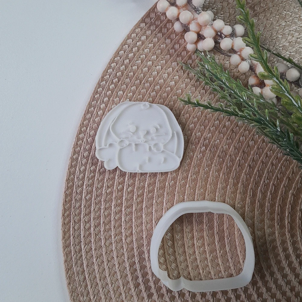 KREATIVNI SLATKIŠI Modla za kolače i ukrase Zeka, 7 cm, Bela