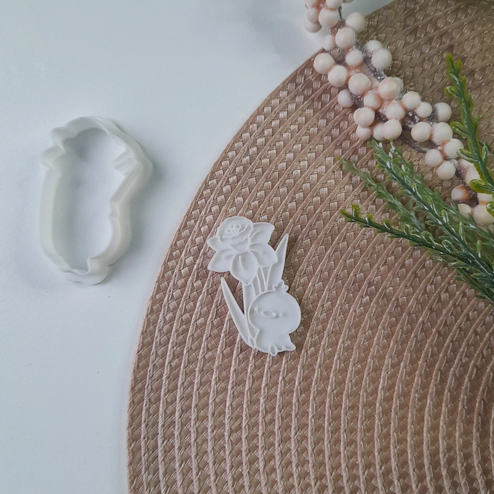 KREATIVNI SLATKIŠI Modla za kolače i ukrase Pile, 7 cm, Bela