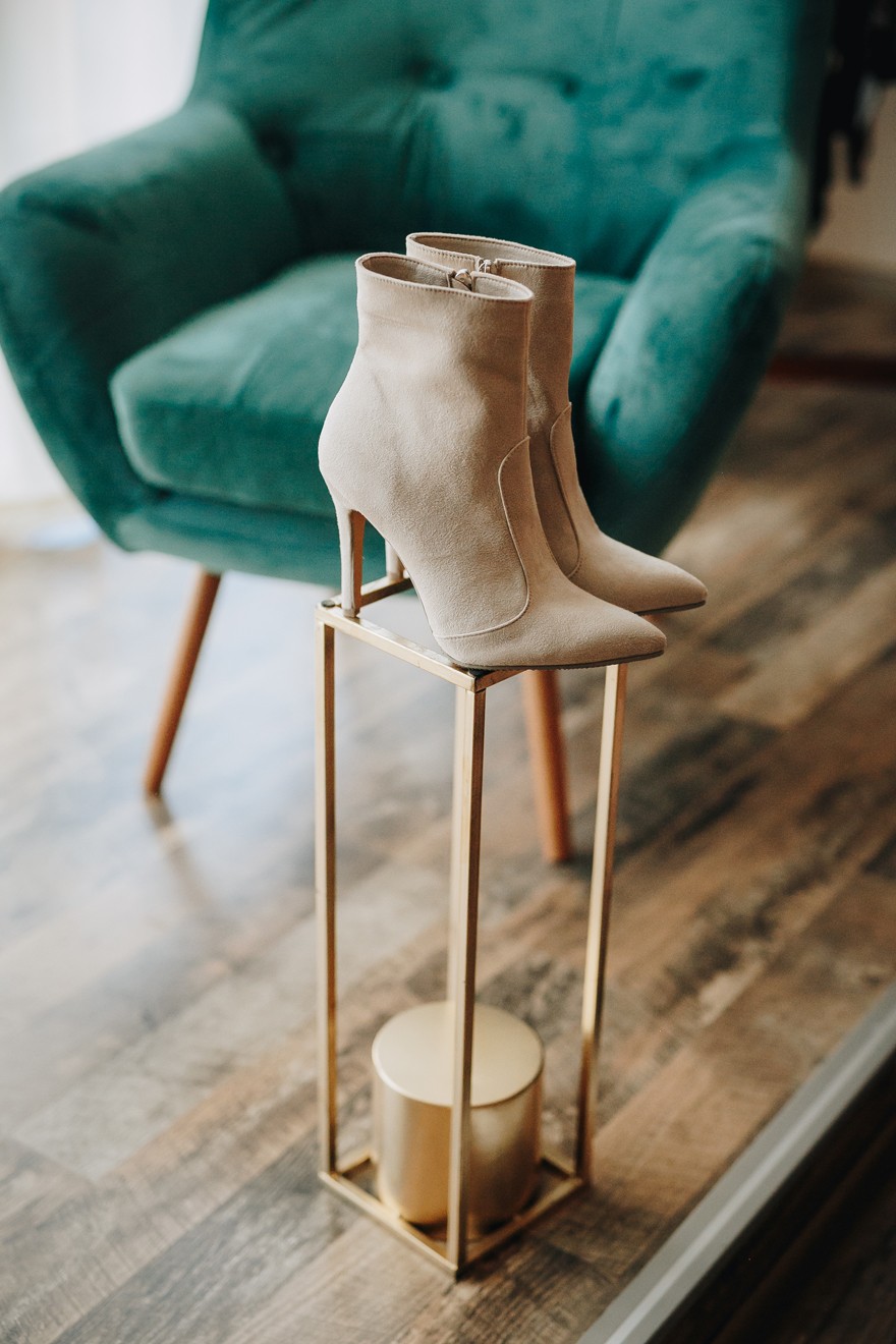 Ženske čizme na štiklu Grazia, Bež