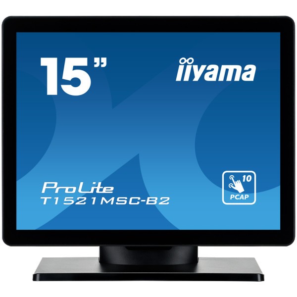 IIYAMA Interaktivni ekran 15" PCAP Bezel Free Front, 10P Touch, 1024x768