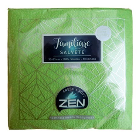 Zen Salvete Familiare, Jednoslojne, 50 komada, Zelene