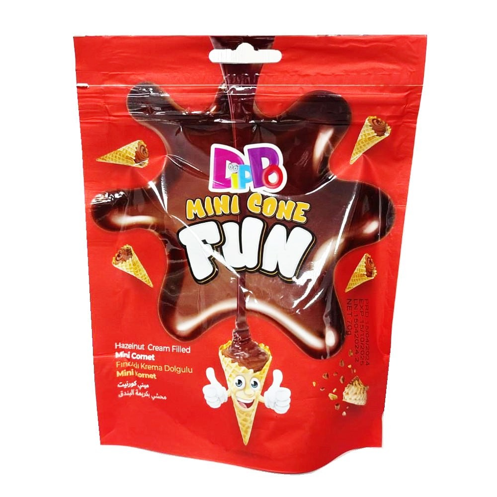 Dippo Mini korneti sa kremom od lešnika, 70g