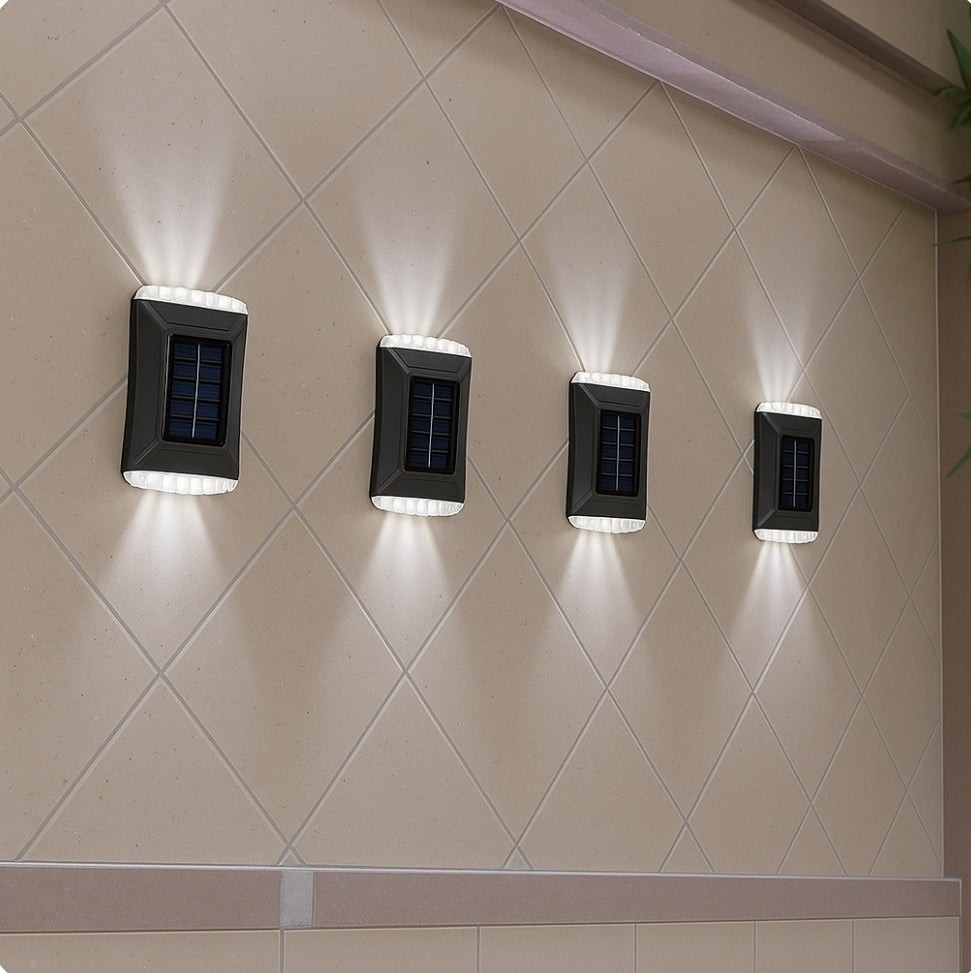 Solarne zidne lampe, 4 komada