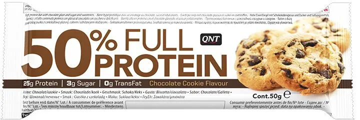 QNT Proteinska čokoladica Full Protein Bar, Cookie, 50g