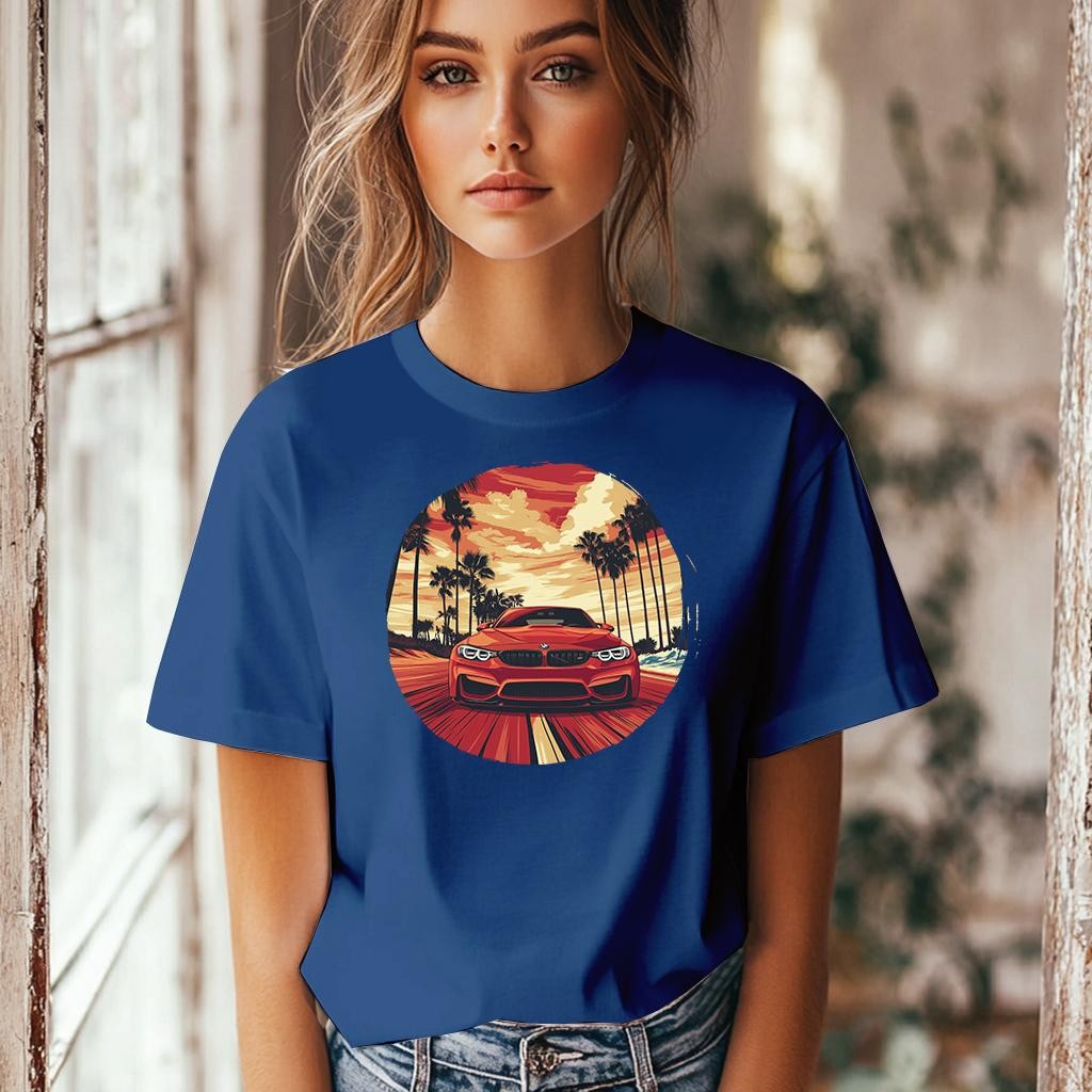 Camiseta Majica sa štampanim printom Cam 839, Ženska, Borovnica