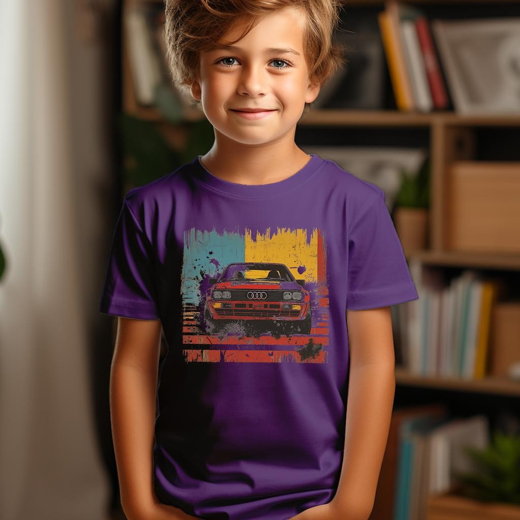 Camiseta Majica sa štampanim printom Cam 828, Dečija, Patlidžan