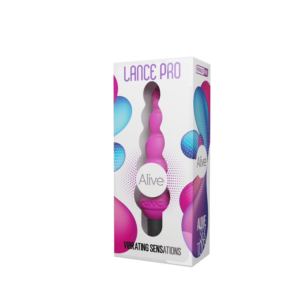 Alive Analni čep sa vibracijom Lance Pro, 14cm, Roze
