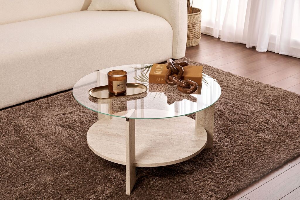 Hanah Home Klub sto Clara, 75x40x75 cm, Bež