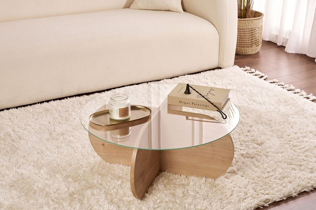 Hanah Home Klub sto Aeris, 75x35x75 cm, Boje hrasta