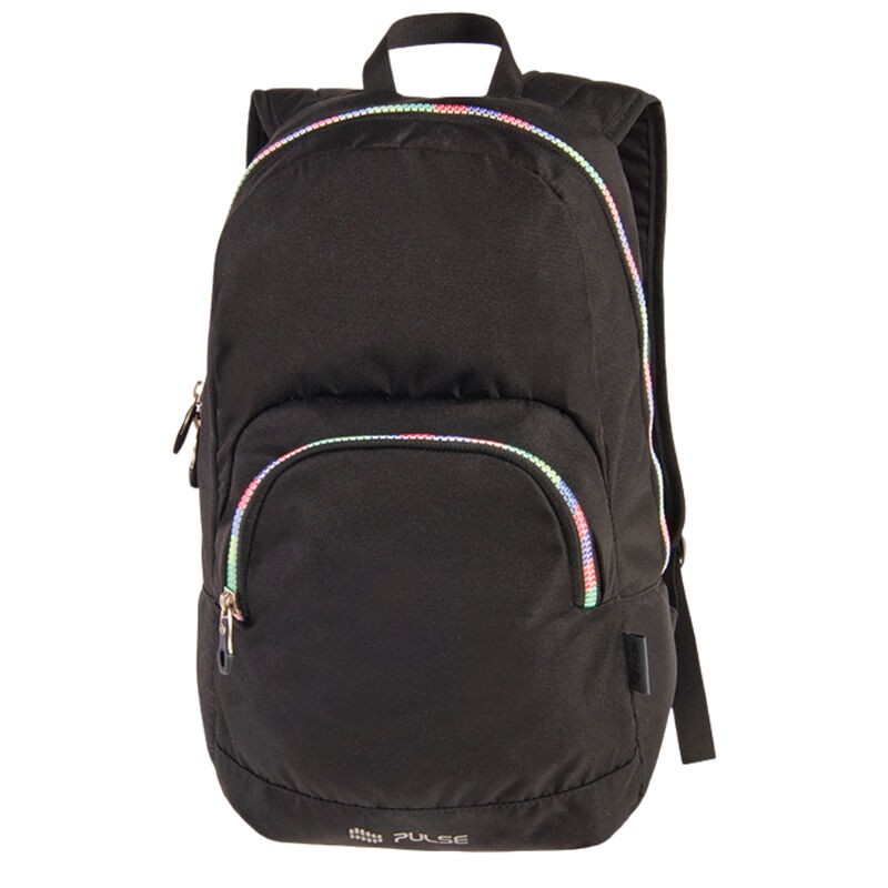 Pulse Školski ranac za devojčice Solo Rainbow, 44 x 29 x 18 cm, Crni