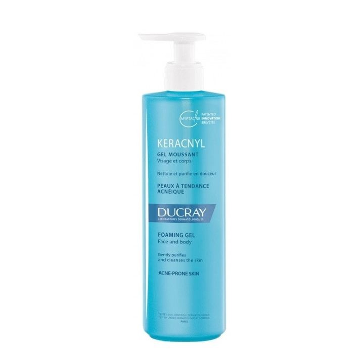 Ducray Keracnyl penušavi gel za lice, 400ml