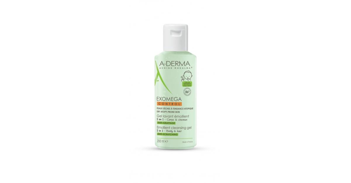 A-Derma Exomega control penušavi gel 2u1, 200ml