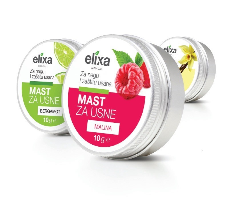 Elixa Mast za usne malina, 10g