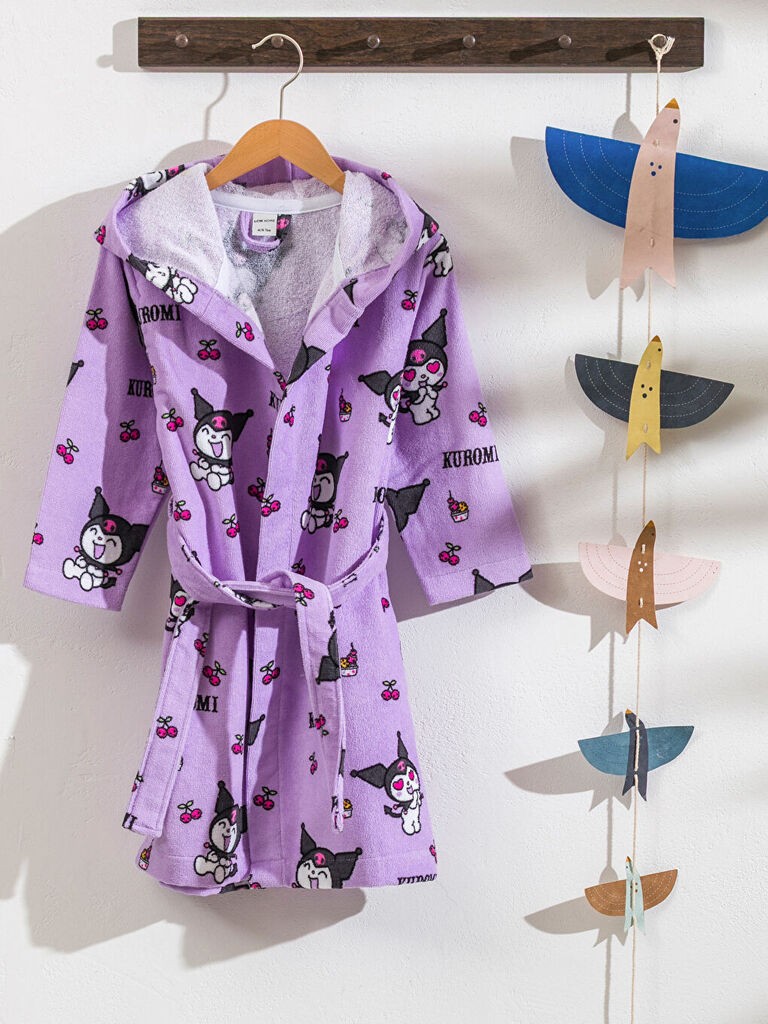 LC Waikiki Bade mantil za devojčice W5EV94Z4-P60, Ljubičasti