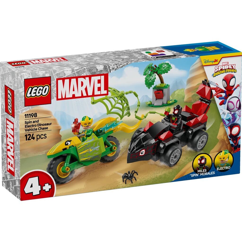 LEGO Marvel Jurnjava Spina i Elektra Dinosaur- Vozilima 11198