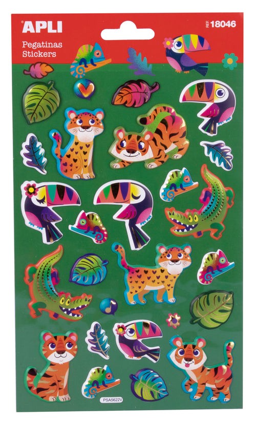 Apli Nalepnice Džungla, Šarene