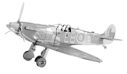 Metal Earth 3D metalna maketa Britanski lovački avion Spitfire, Srebrne boje
