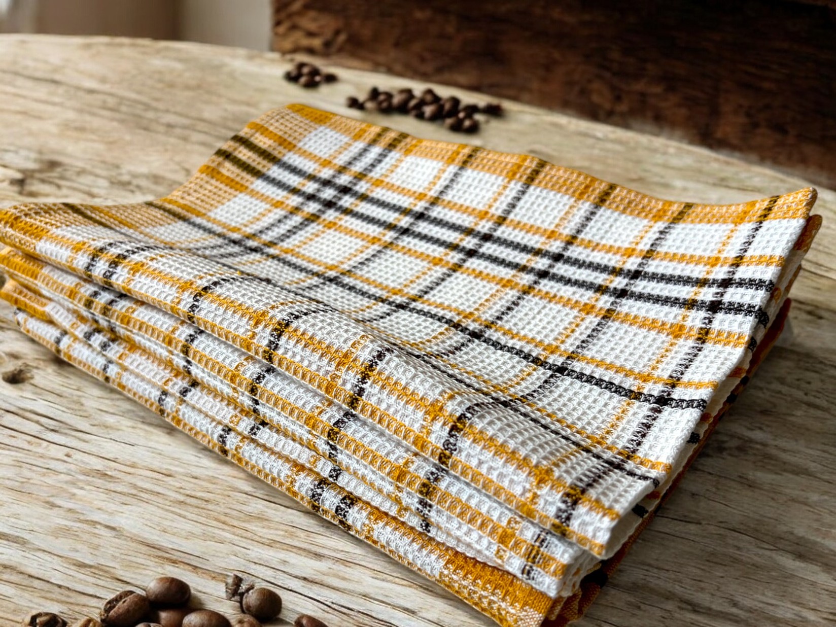 Kuhinjska krpa 45x65cm D9, Narandžasto-bela