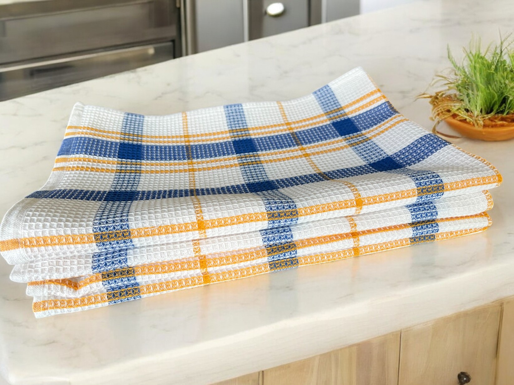 Kuhinjska krpa 45x65cm D4, Plavo-bela