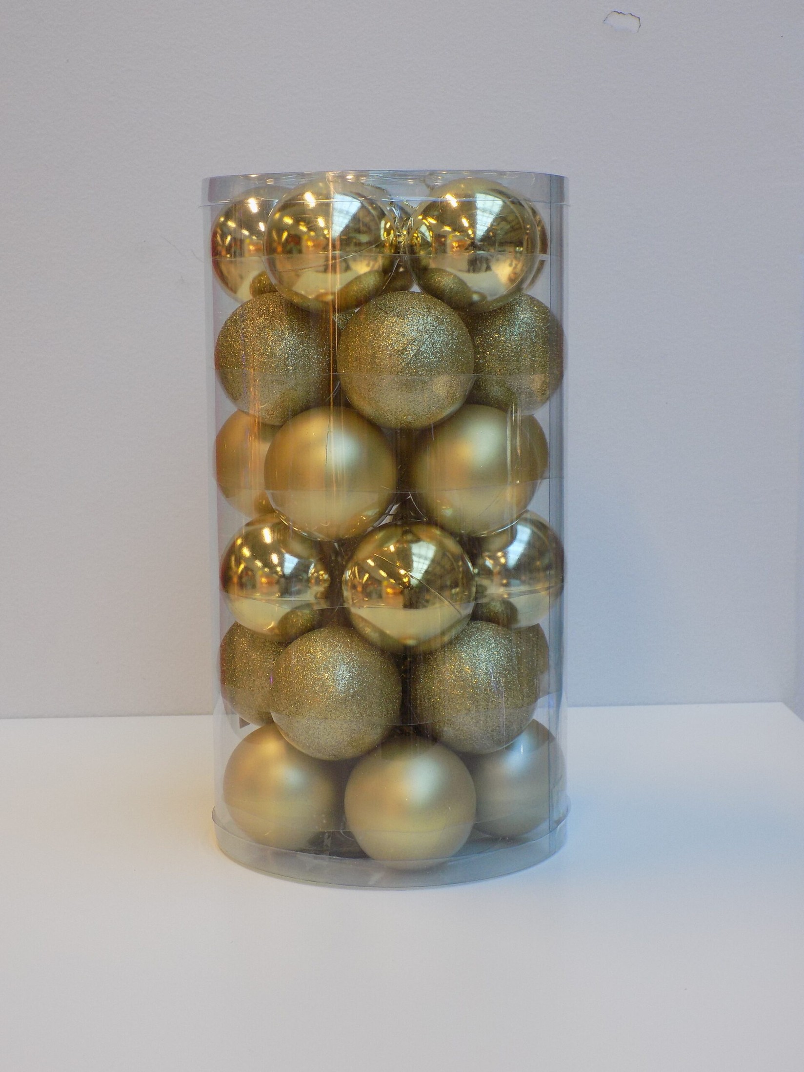 Novogodišnji ukrasi set PVC kugle, 34 komada, Zlatni