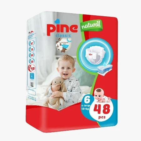 Pine Pelene Classic Natural 6, Jumbo, 15+kg, 48/1