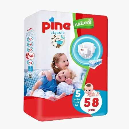 Pine Pelene za bebe Classic Natural 5, Jumbo, 11-25 kg, 58/1
