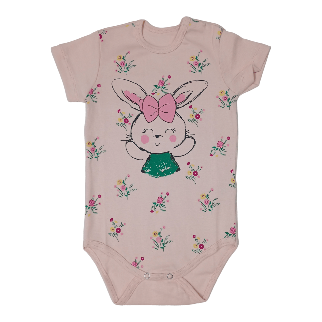 SAN-TEX Bodi za bebe kratkih rukava Zeka, Roze