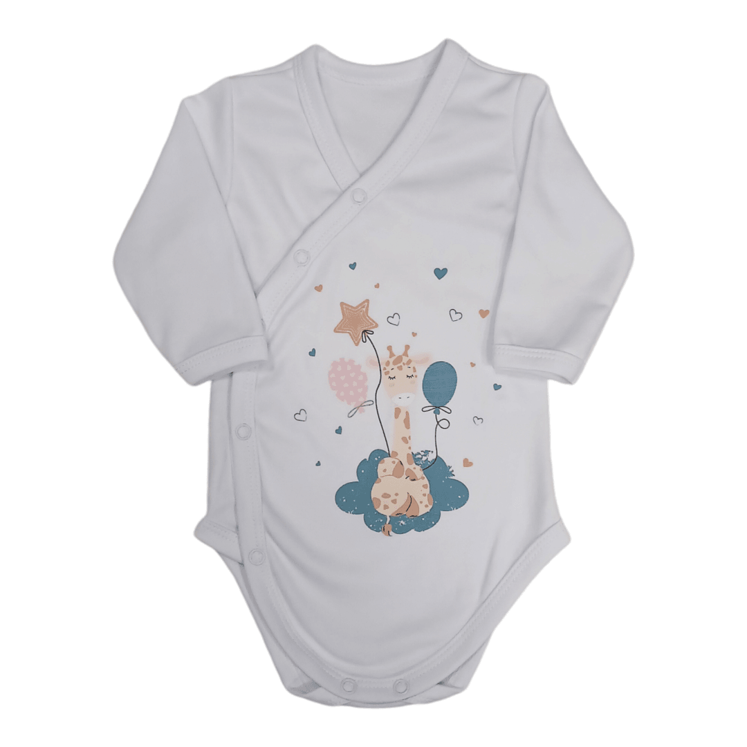 SAN-TEX Bodi za bebe dugih rukava CORALL, Beli