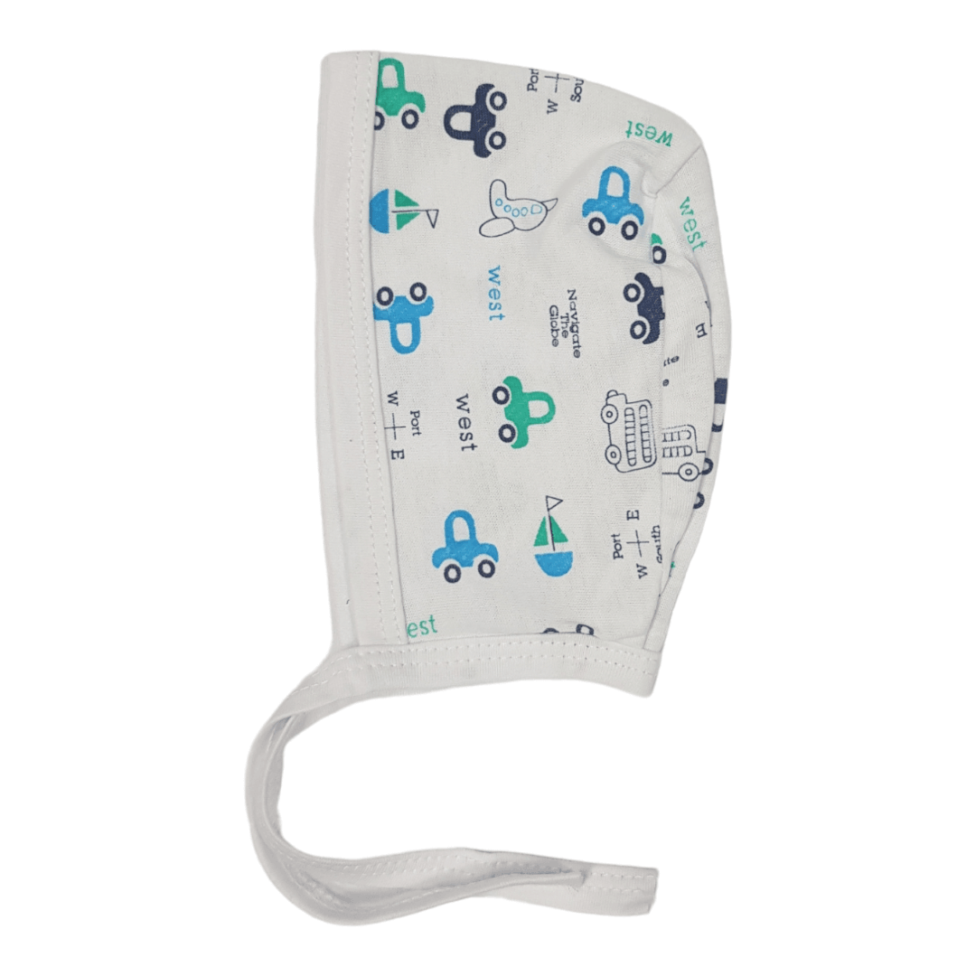 IVONA Kapica za bebe na vezivanje sa printom, Bela