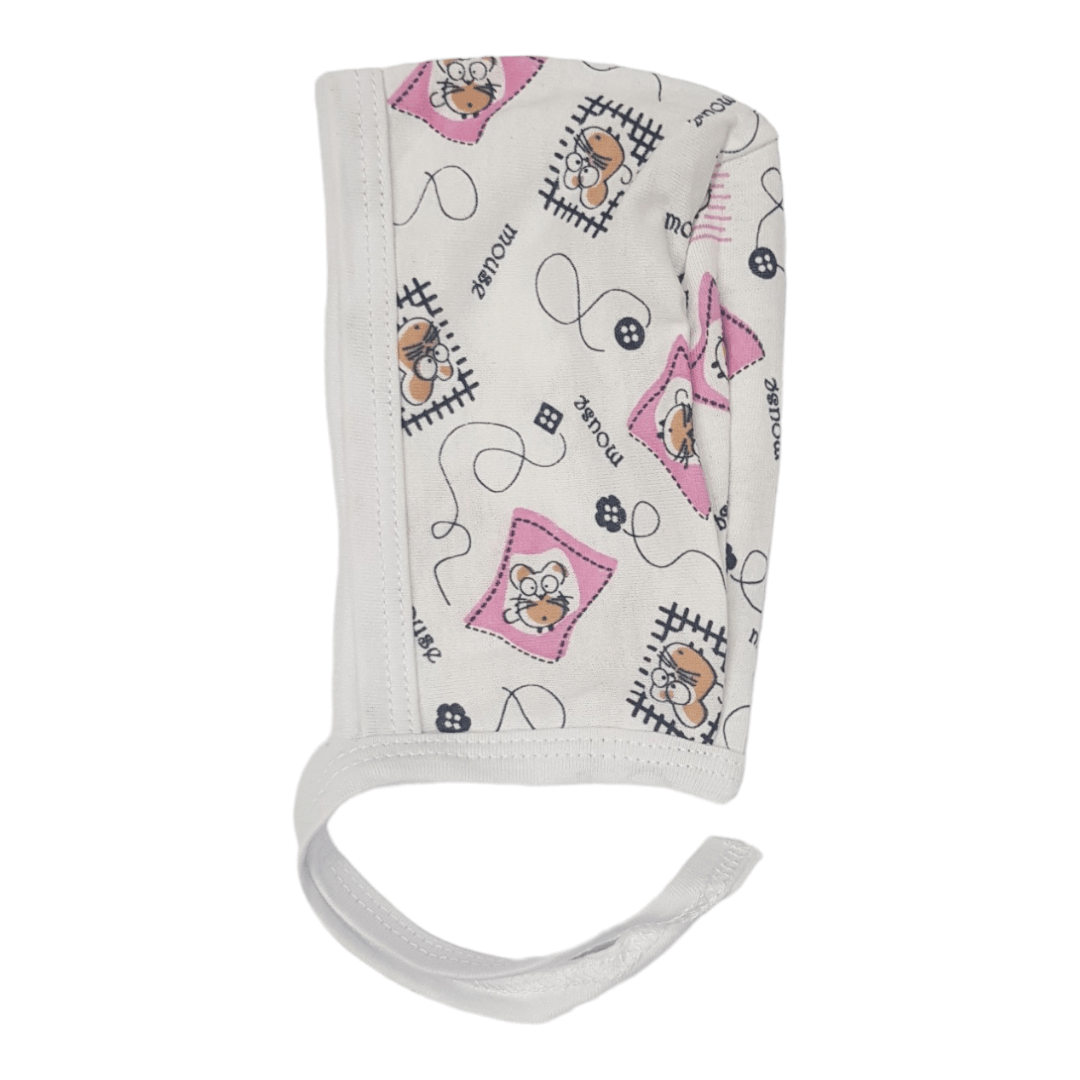 IVONA Kapica za bebe na vezivanje sa printom, Bela